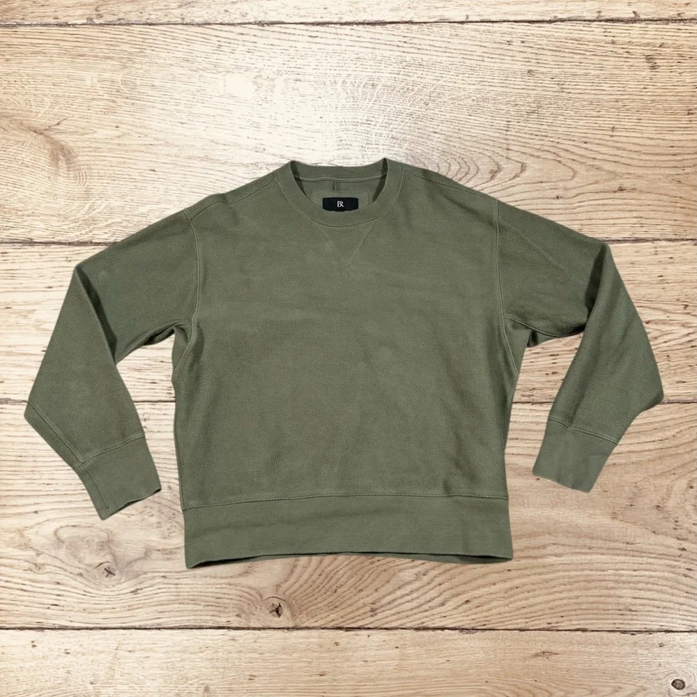 BR Banana Republic‎ Men Desert Thyme French Terry Crewneck Sweatshirt Size M